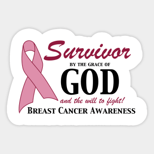 Survivor by the grace of God Sticker